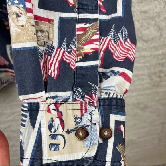 Vintage COTTON TRADERS SPORT Men's USA PATRIOTIC shirt XXL - Picture 12 of 15